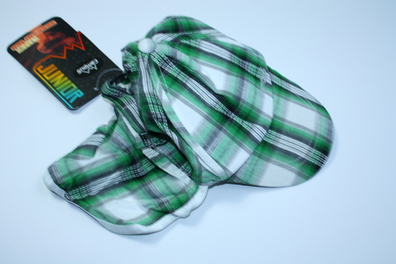czapka z daszkiem chłopięca CAMPUS KRIS JUNIOR zielony/kratka
