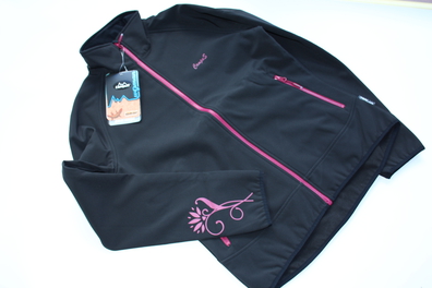 kurtka softshell Campus Arletta czarny/różowy suwak