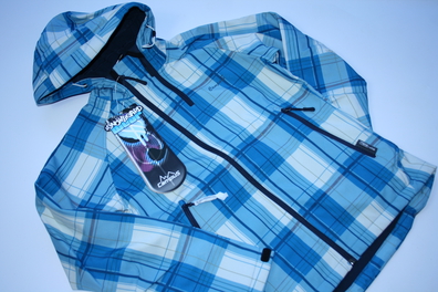 Kurtka softshell damska zimowa Campus SUBI niebieski/kratka