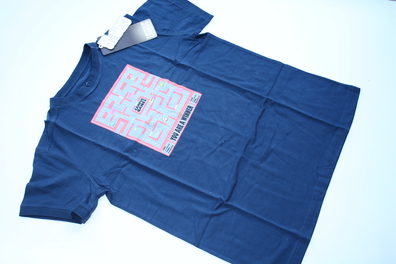 męska koszulka bawełniana tshirt Campus STORO granat 