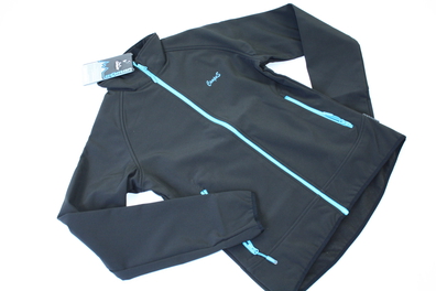 kurtka softshell Campus Arletta czarny/turkus suwak