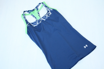 Top damski Under Armour HEAT GEAR granat/zielony