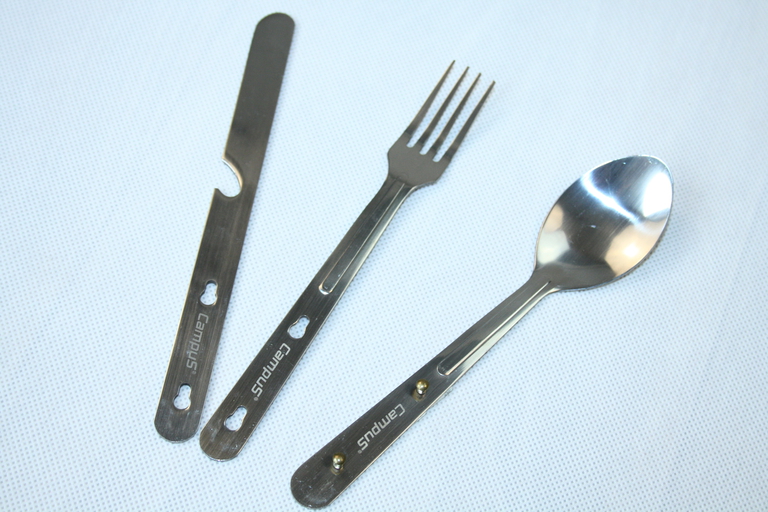 Campus sztućce turystyczne Stainless Steel Foldable Cutlery Set