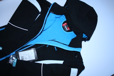 damska kurtka softshell CAMPUS LARISA czarny/niebieski/biały