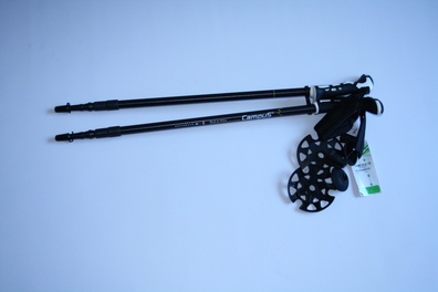 kije trekkingowe Campus  BLACK&WHITE antishock czarne