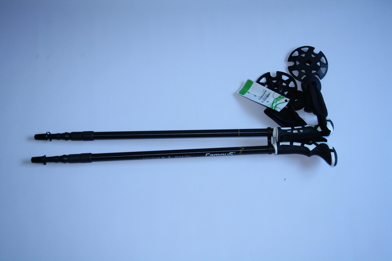 kije trekkingowe Campus  BLACK&WHITE antishock czarne (4)