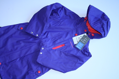 Płaszcz przeciwdeszczowy gumowy dziewczęcy Skogstad HVITVEIS rain coat electric purple