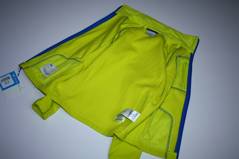 bluza polarowa dziecięca Columbia FAST TREK II FULL ZIP żółty/niebieski (3)
