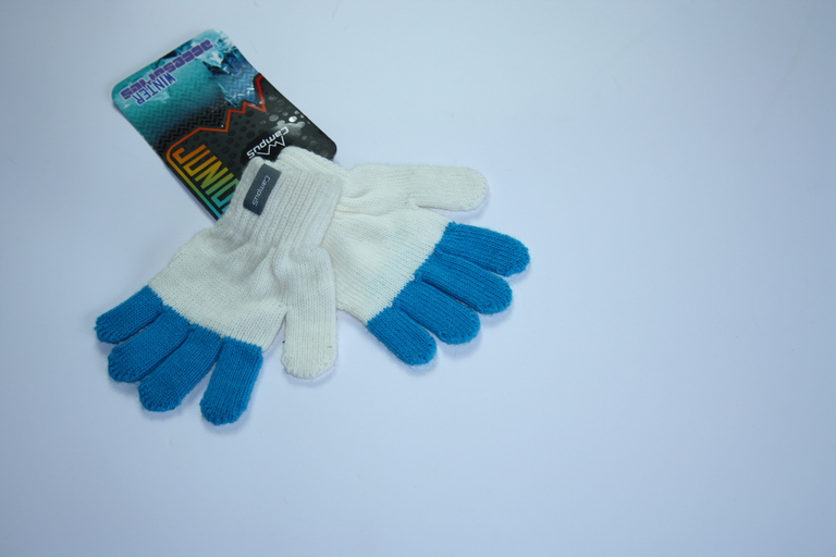 rękawiczki dziecięce Campus inu junior gloves turkus/biały (2)