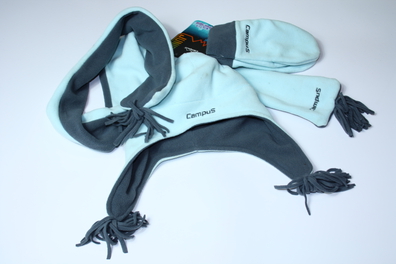 Czapka szalik rękawiczki Campus Cyntia Junior Set lodowy
